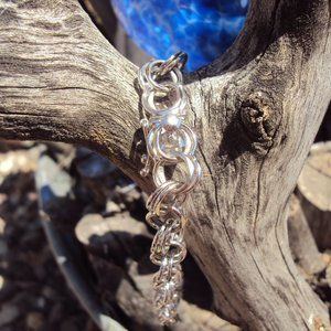 Sterling Silver Double~Charm Bracelet Box Closure